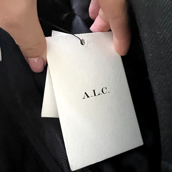 a.l.c. holmes skirt black gold buttons Size 8 viscose C3 - Picture 6 of 7